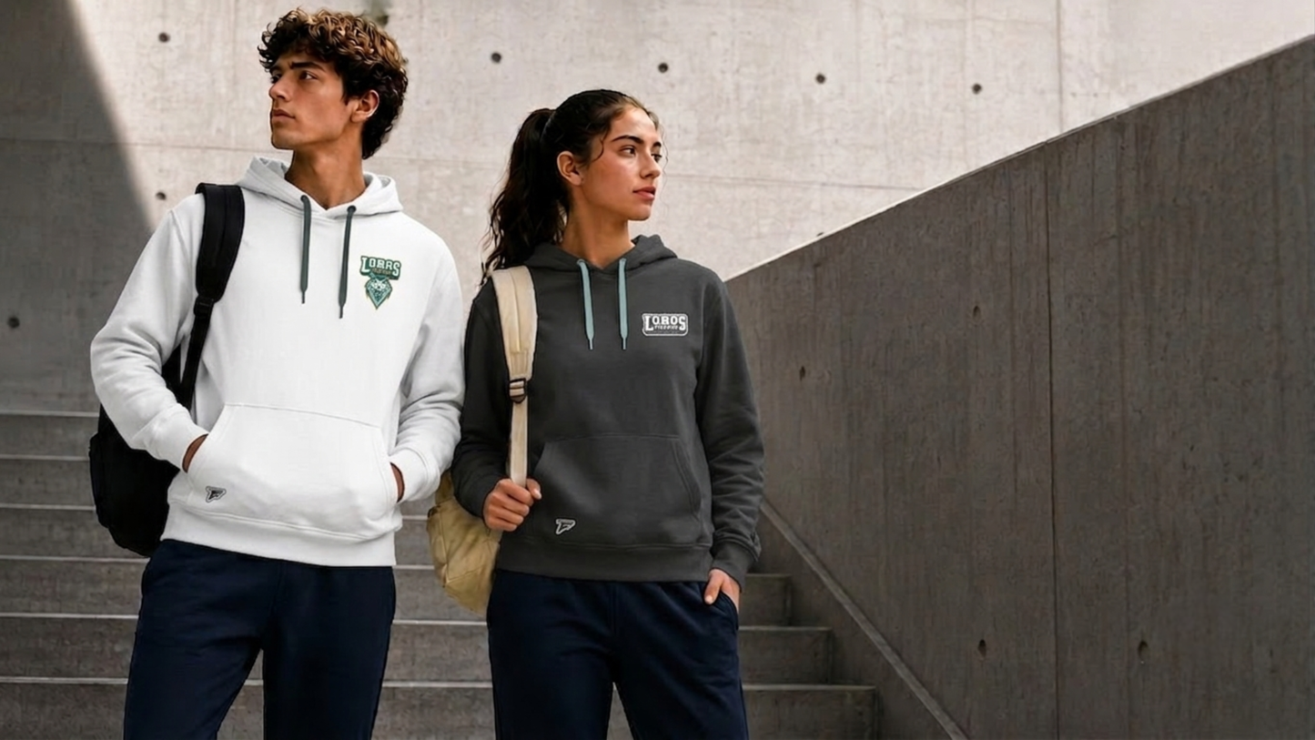 Hoodie Esencial Lobos Puebla Negra
