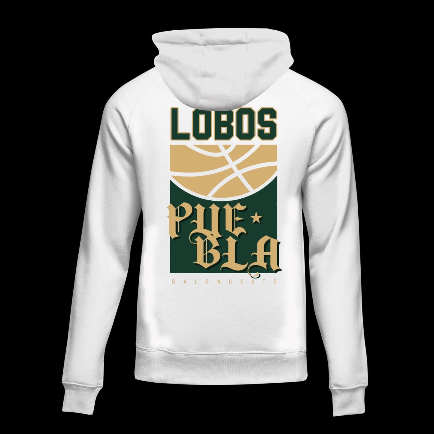 Hoodie Esencial Lobos Puebla Blanca